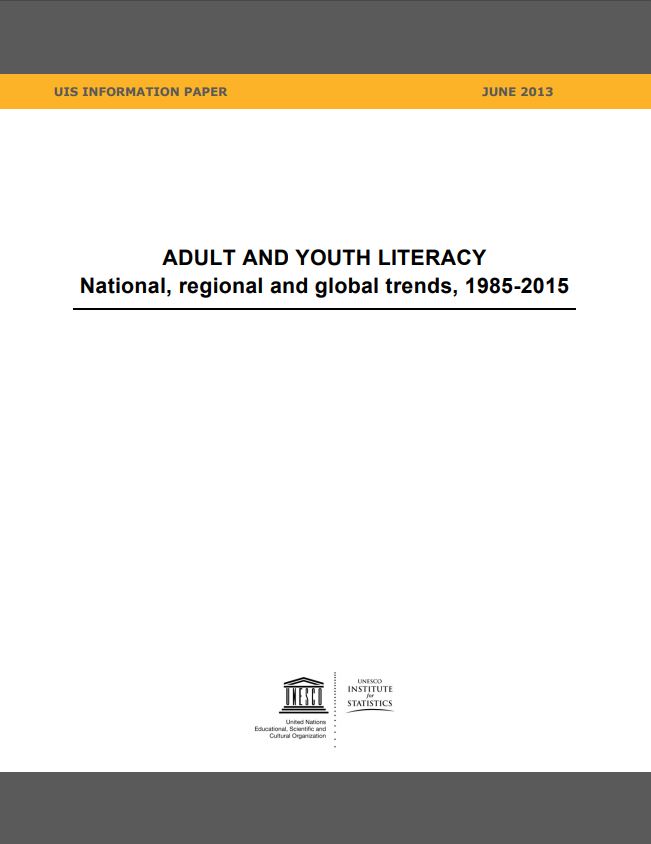 Adult and youth literacy, 1990-2015: analysis of data for 41 s*elected countries