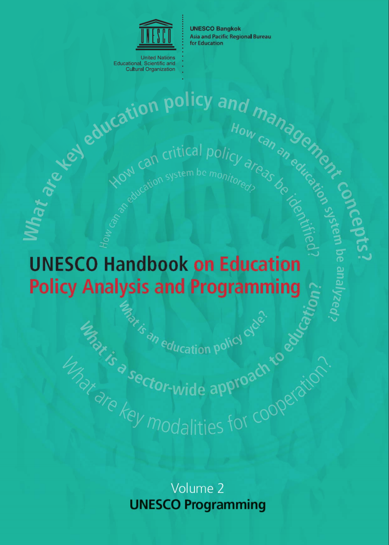 UNESCO handbook on education policy analysis and programming, volume 2: UNESCO programming