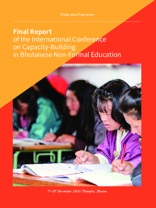 Final Report of the International Conference on Capacity-Building in Bhutanese Non-Formal Education