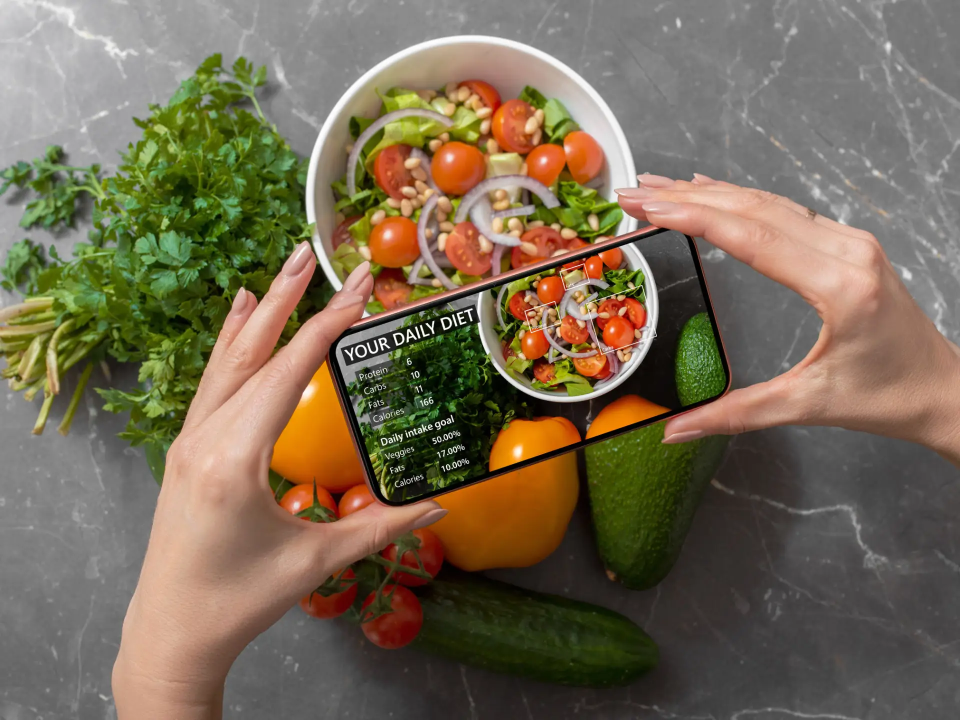 Person,Using,Smartphone,To,Track,Nutrition,Facts,And,Calories,In